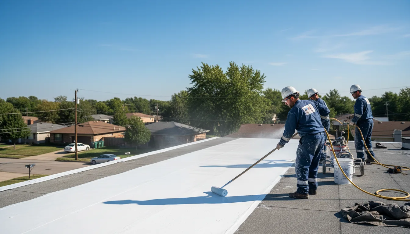 Commercial roof coating in Dows, IA near me